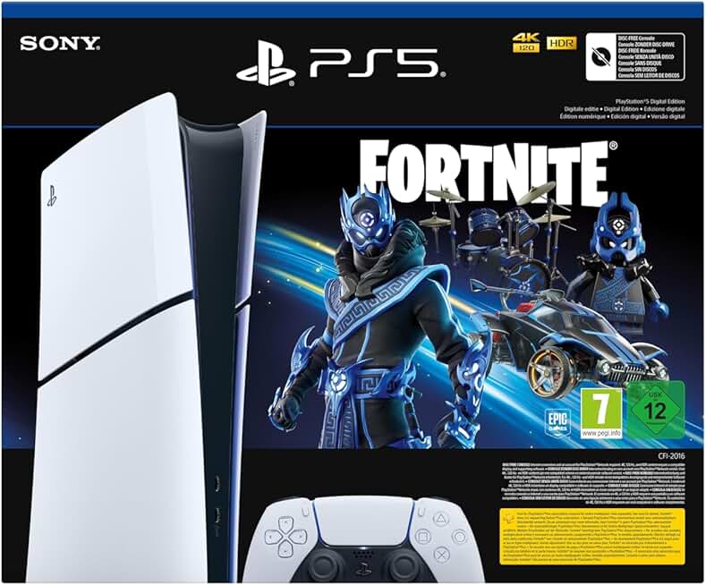 Playstation5 Digital Edition (slim) - Fortnite Cobalt Star Bundle