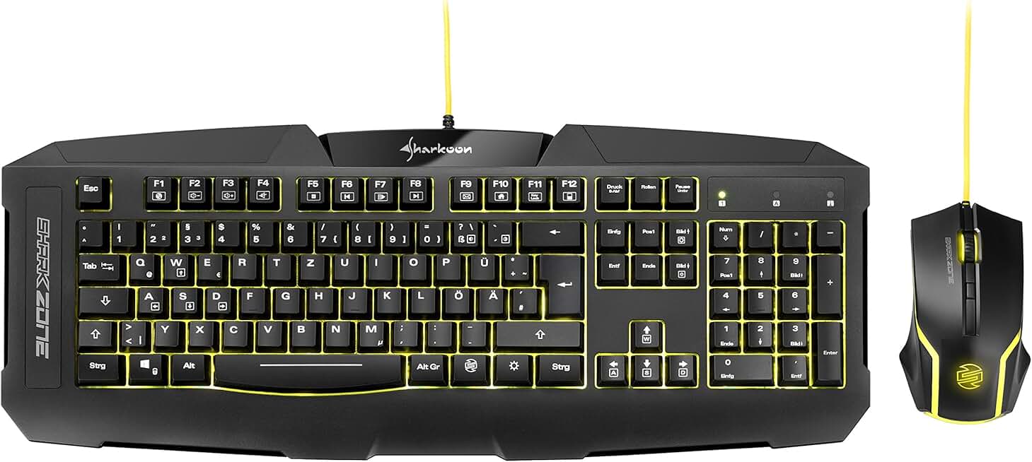 Sharkoon Shark Zone GK15 Gaming Kit (Maus und Tastatur beleuchtet) schwarz